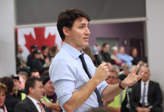 Justin Trudeau, tient depuis 2017 des assemblées afin de prendre le pouls de la population. Photo : Nelson Dion